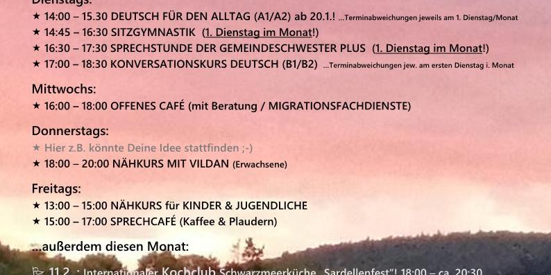 Die Woche im Café Global Februar 2026