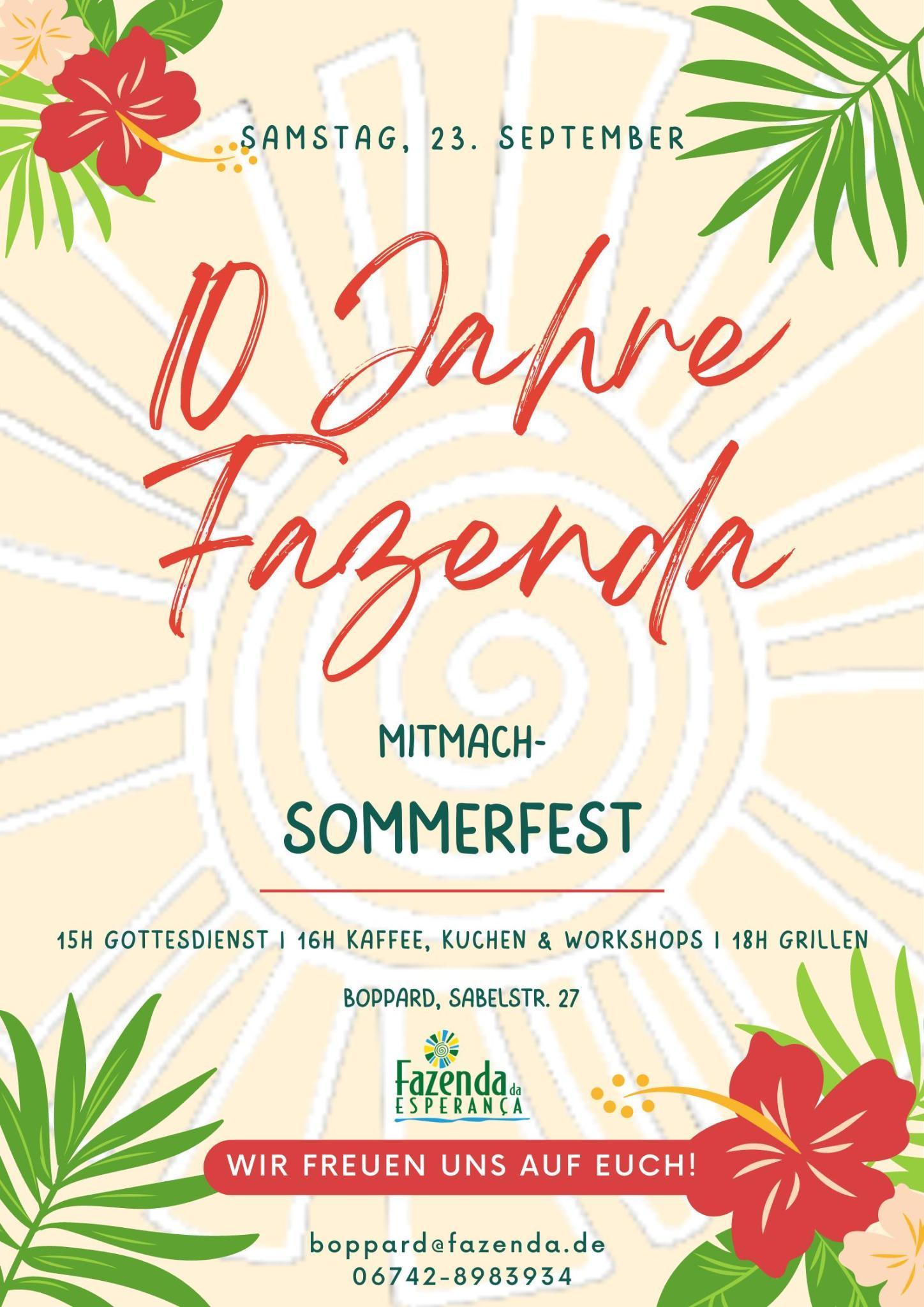 Fyer 10 Jahre Fazenda