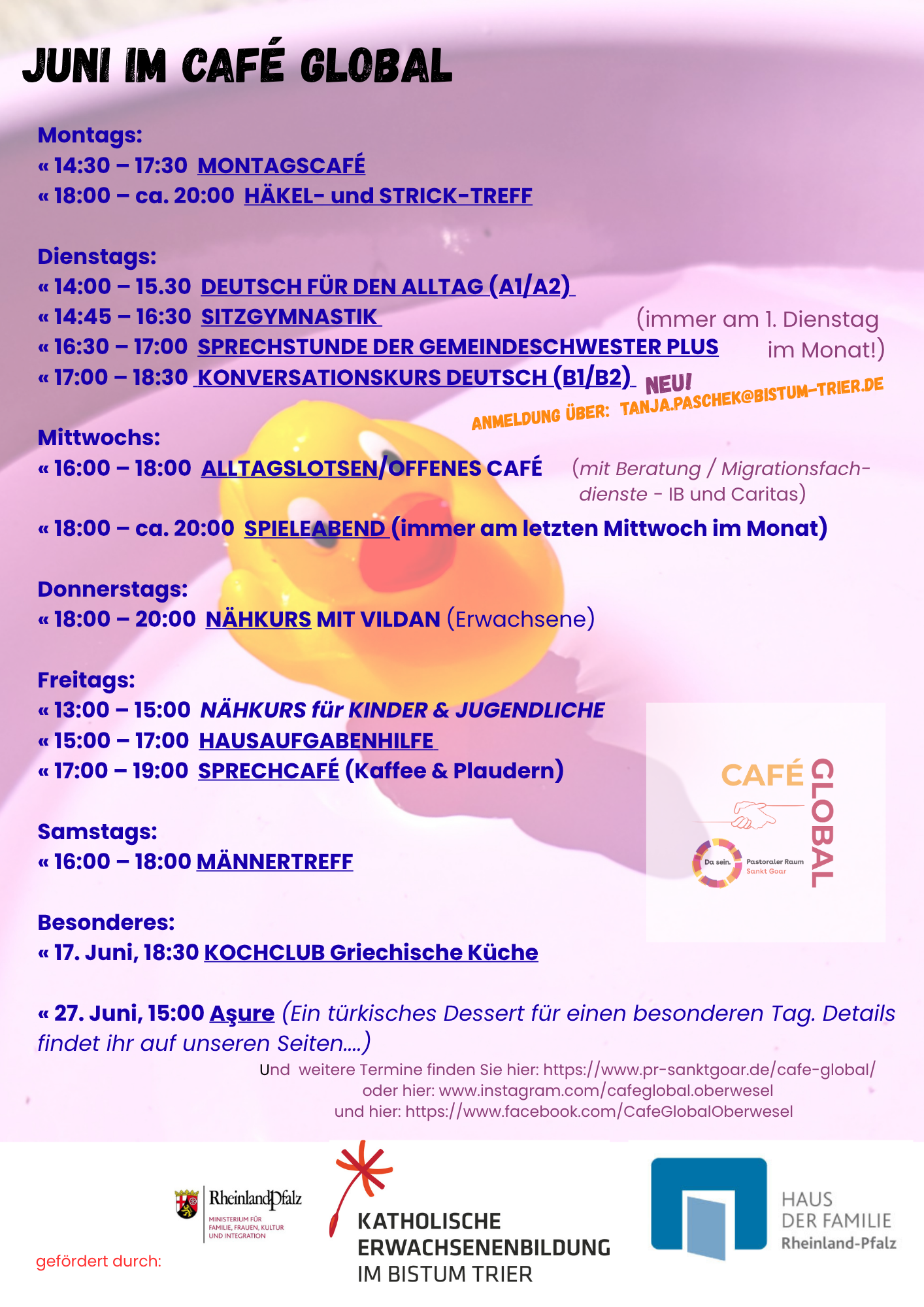 Juni Programm Café Global