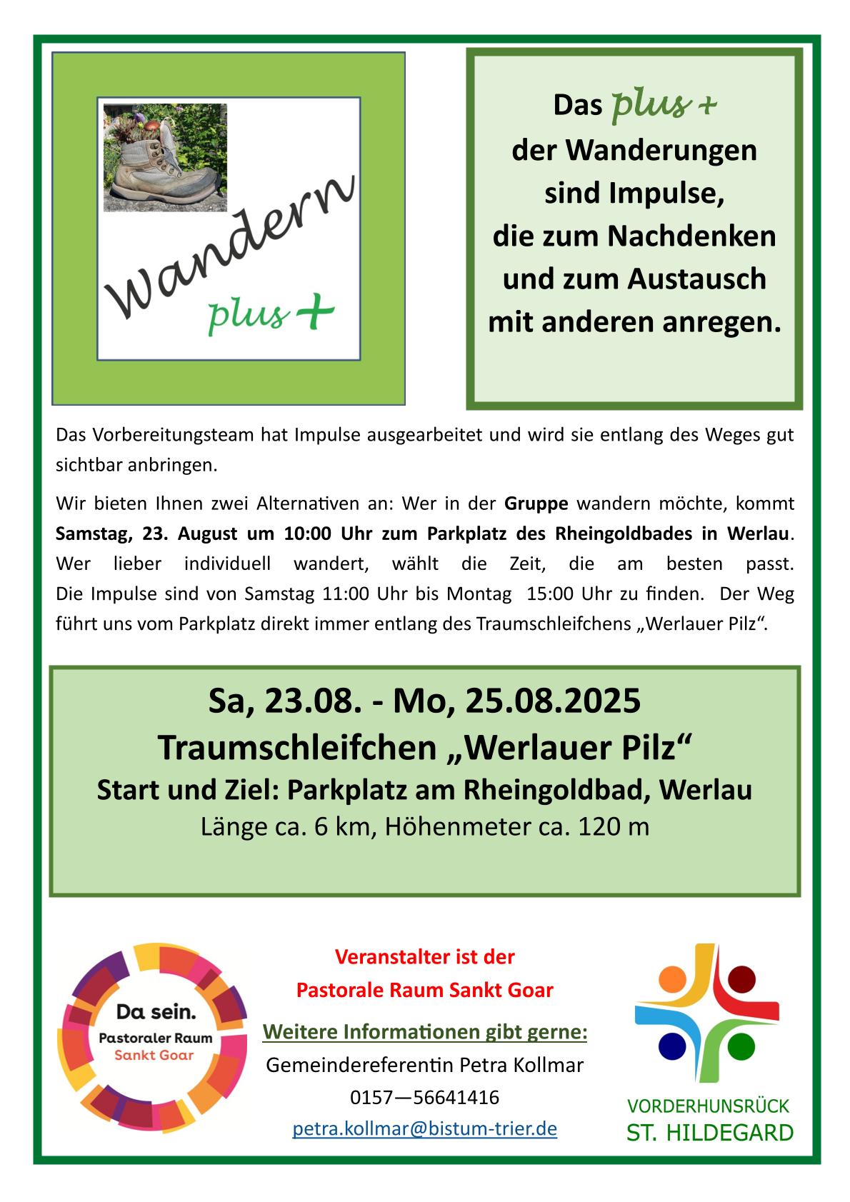 Plakat zum Wandern Plus + rund um Werlau