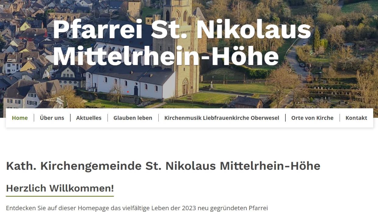 Webaufnahme vom 17.05.2025 von www.st-nikolaus-mrh.de