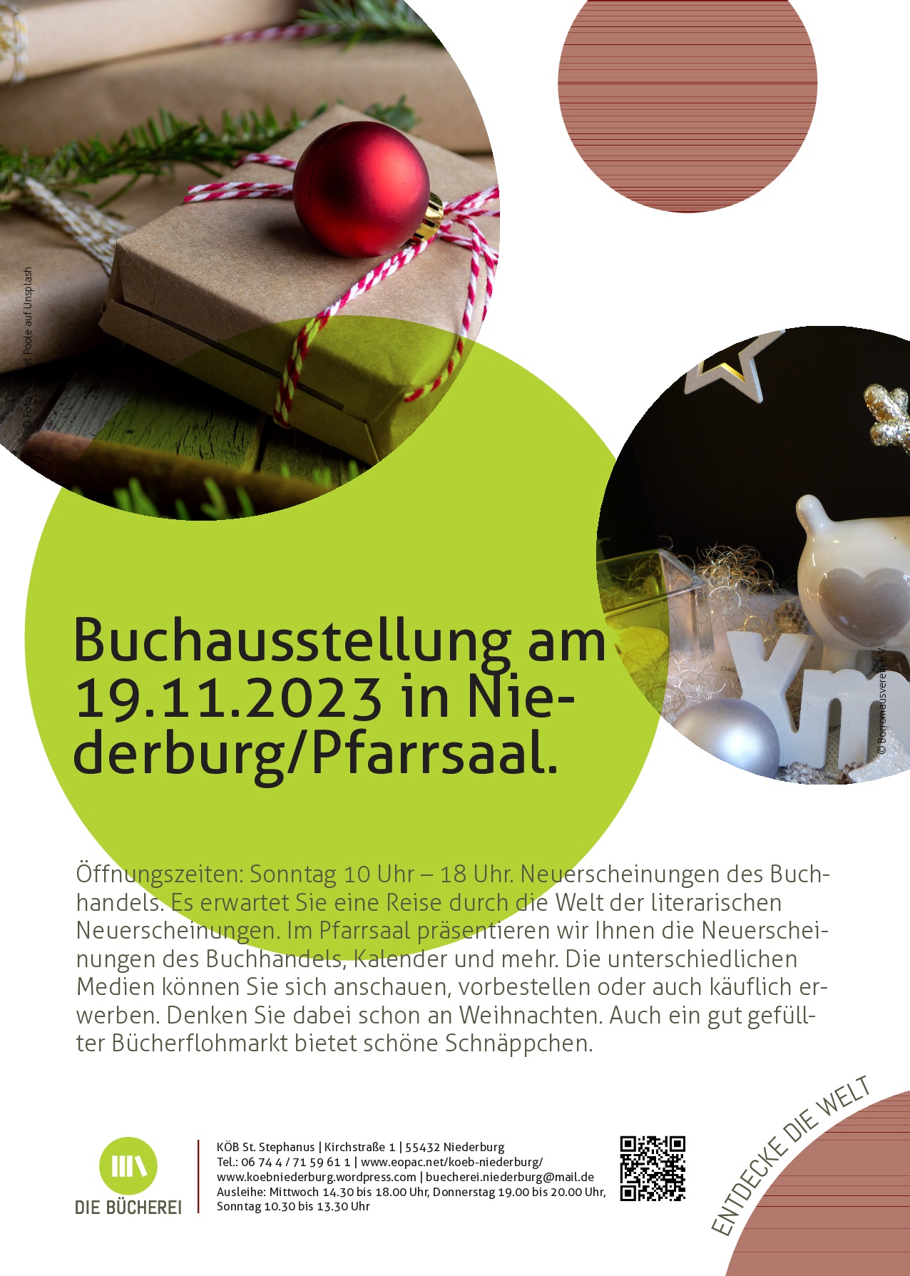Weihnachtsbuchausstellung KÖB Niederburg