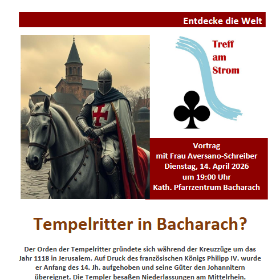 Plakat Vortrag Tempelritter von Dagmar Aversano-Schreiber am 14.04.2026
