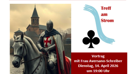 Plakat Vortrag Tempelritter von Dagmar Aversano-Schreiber am 14.04.2026
